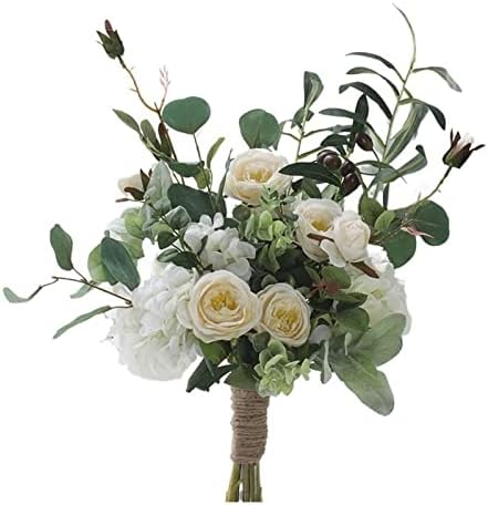 White Artificial Flowers Wedding Bouquet Indoor Home Decor