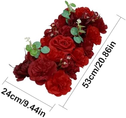 Silk Rose Arch Centerpiece - Wine Red 2086x944 Inch
