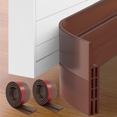 YEmirth 2 Pack Door Draft Stopper Brown 2in39in