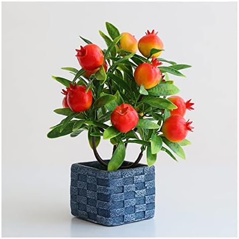 Lifelike Fake Pomegranate Mango Apple Tree Artificial Potted Plant for Home Office