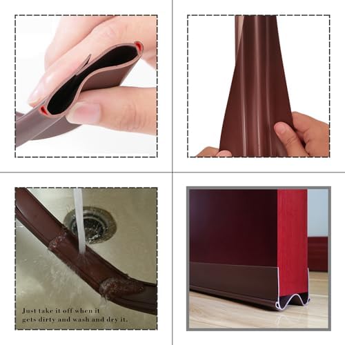 Draft Stopper for Bottom of Doors Brown