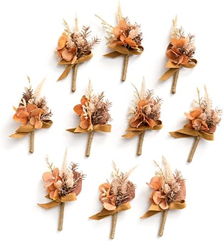 Lings Moment Burnt Orange Boutonniere 10pcs