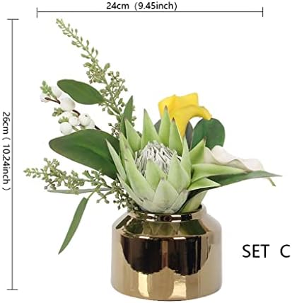 Artificial Flowers with Vase for Home Decor