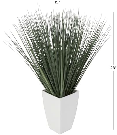 Deco 79 Artificial Plant with White Pot 19x19x28 Inches Green