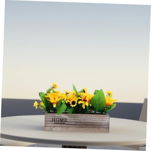 Artificial Sunflower Potted Plant for Shelf Decor