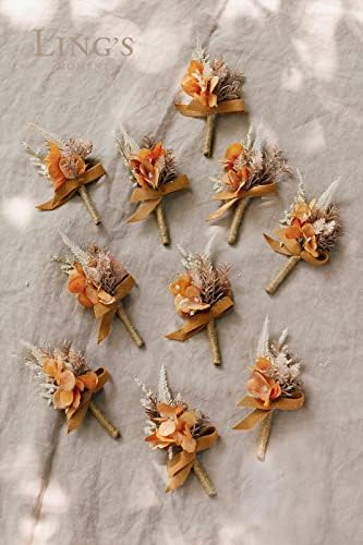 Lings Moment Burnt Orange Boutonniere 10pcs