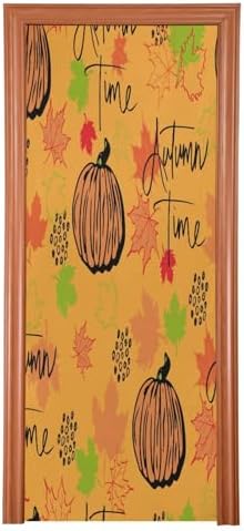 Susiyo Halloween Door Cover Autumn Time Decor 32x79 in