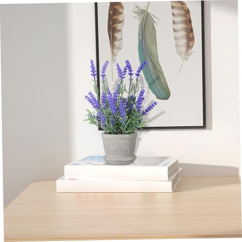 Artificial Lavender Potted Plant for Home Office Decor