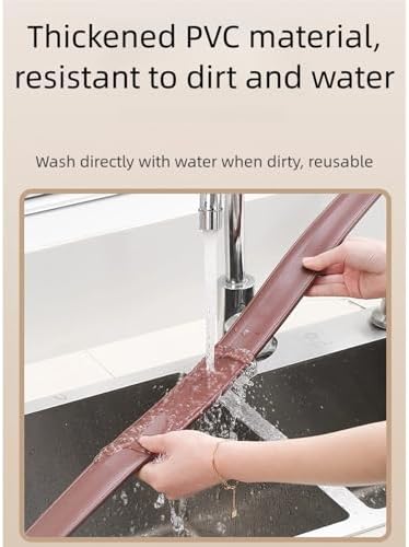 PVC Weather Stripping Door Seal Windproof Soundproof 38 Inches Brown