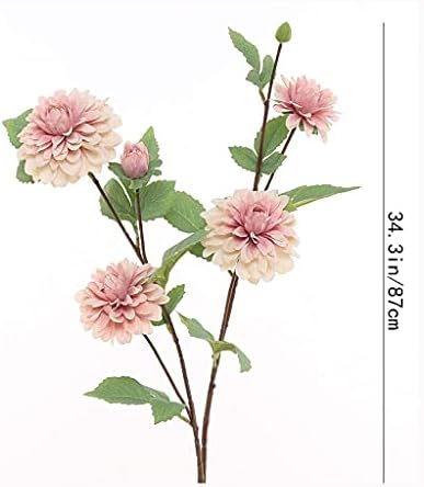 Dahlia Artificial Flower with Leaves 343in for Home Decor
