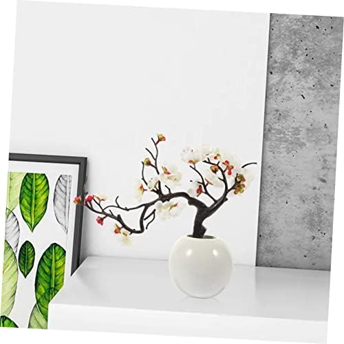 Artificial Plum Potted Plant 33X30CM White