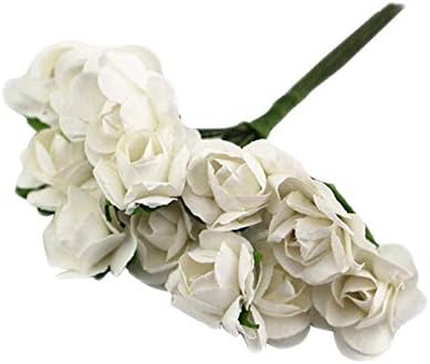 Artificial Paper Rose Flower Wedding Decor Ivory