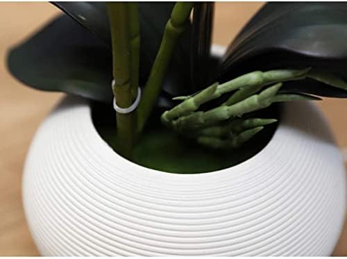 Artificial Flowers in Ceramic Vase Silk Orchid Bonsai Decor