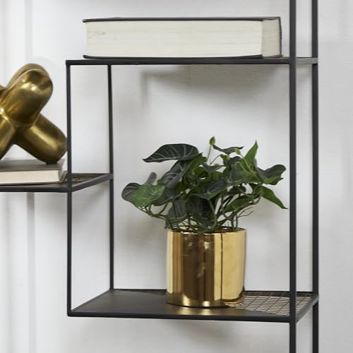 Deco 79 Faux Pothos Artificial Plant with Gold Porcelain Pot