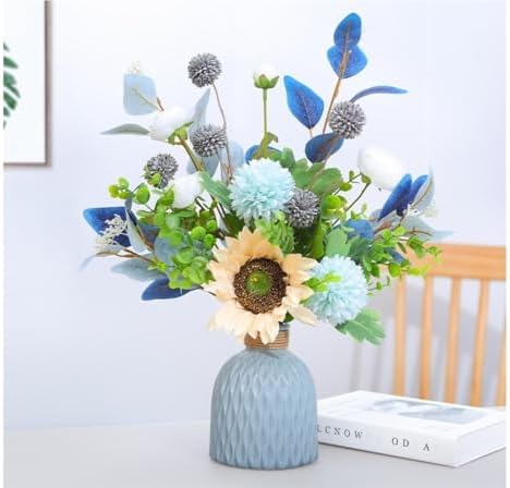 Artificial Flowers with Ceramic Vase for Home Decor