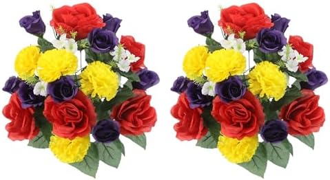 Admired By Nature 2 Pcs Artificial Spring Flowers Bouquet