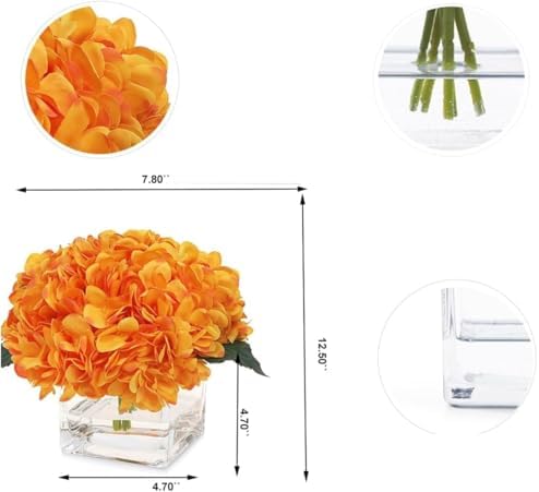 Exotic Dried Flower Bouquet Quiet Hydrangea Artificial Flowers Vase Arrangement