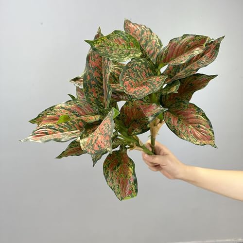 Shirfloral 2 Pcs Artificial Variegated Pink Tradescantia Plants
