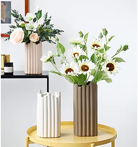 Retro Rose Artificial Flowers Ceramic Vase Decoration