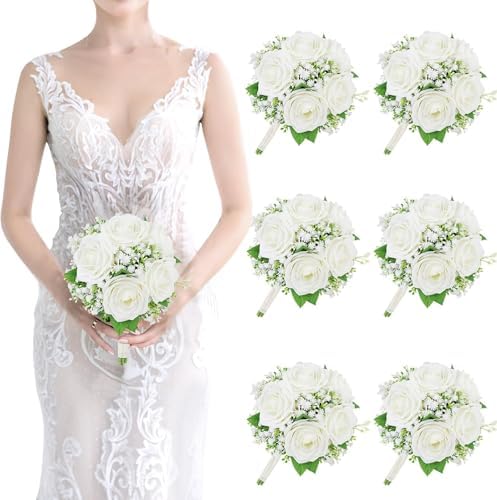 Exotic Dried Flower Bouquet Wedding Sets 6PCS Artificial Flowers