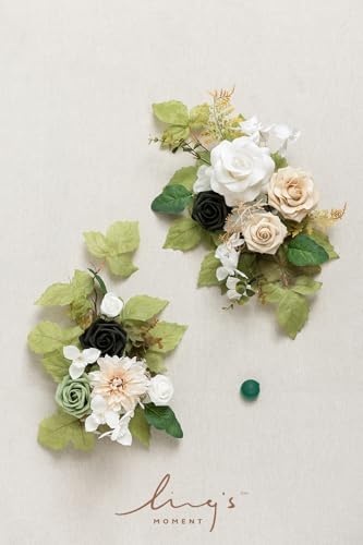 Lings Moment 2pcs Fall Wedding Floral Swags Welcome Sign Artificial Flowers Backdrop