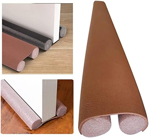 HUFFA Under Door Draft Stopper Insulation Protector Cold Air Blocker Brown