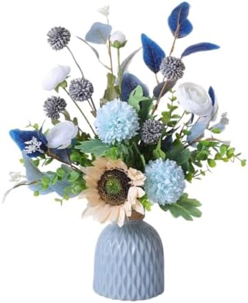 Artificial Flowers with Ceramic Vase for Home Decor