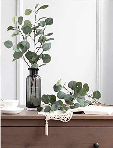 Nerseki Artificial Silver Dollar Eucalyptus Leaf Spray 6 Stems