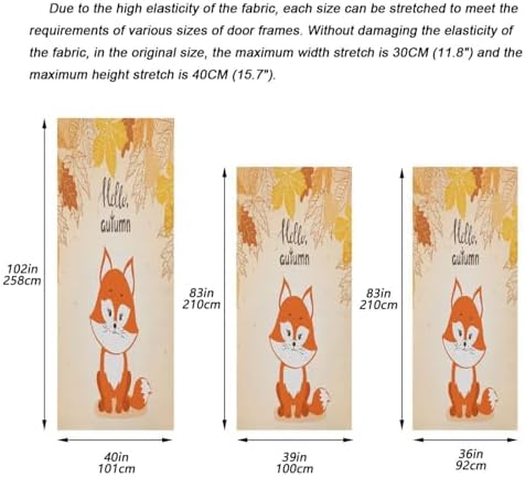 Susiyo Autumn Halloween Door Cover Decor 32x79