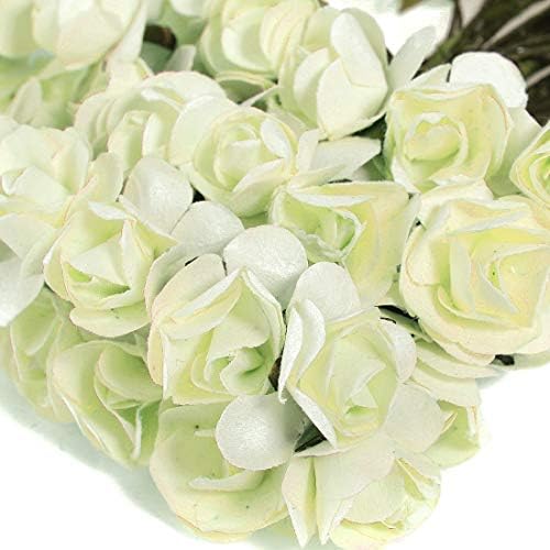 Artificial Paper Rose Flower Wedding Decor Ivory