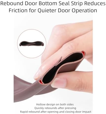 PVC Weather Stripping Door Seal Windproof Soundproof 38 Inches Brown