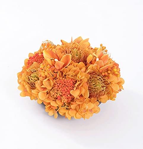 Orange Artificial Bonsai with Black Vase Farmhouse Decor