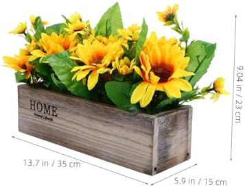 Artificial Sunflower Potted Plant for Shelf Decor