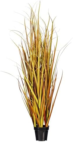 Vickerman 60 Inch Artificial Mixed Brown Grass with Black Pot