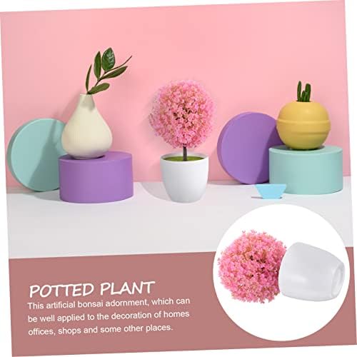 2Pcs Artificial Topiary Ball Trees for Home Decor