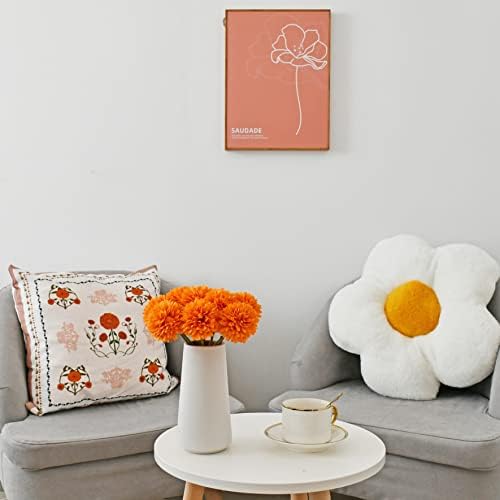 Mandys Orange Artificial Chrysanthemum 12 Stem Set
