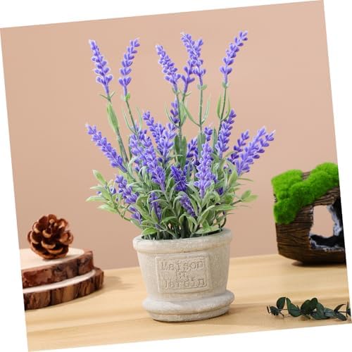 Artificial Lavender Potted Plant for Home Office Decor