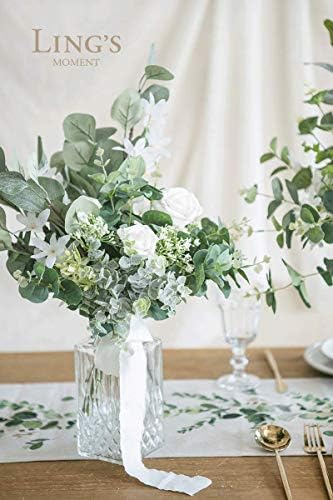 Lings Moment Artificial Eucalyptus Greenery 18Pcs Hanging Decor