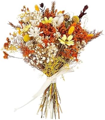 Fall Dried Flower Bouquet Artificial Mixed Foliage Wedding Centerpiece
