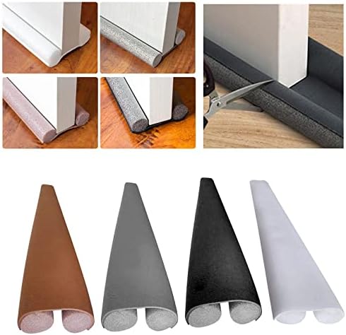 HUFFA Under Door Draft Stopper Insulation Protector Cold Air Blocker Brown