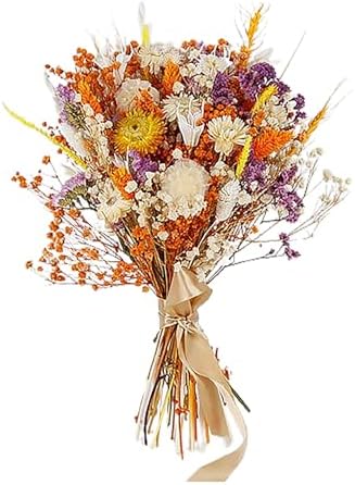 Fall Dried Flower Bouquet Artificial Mixed Foliage Wedding Centerpiece