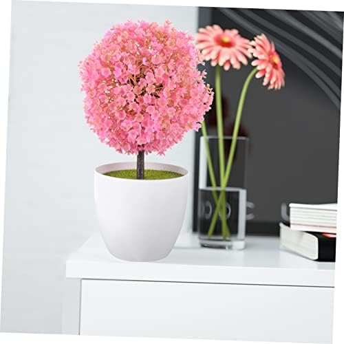 2Pcs Artificial Cherry Blossom Bonsai for Home Office Decor
