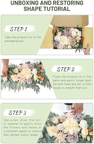 Piklado Faux Flower Swag Set of 2 Champagne Wedding Decor