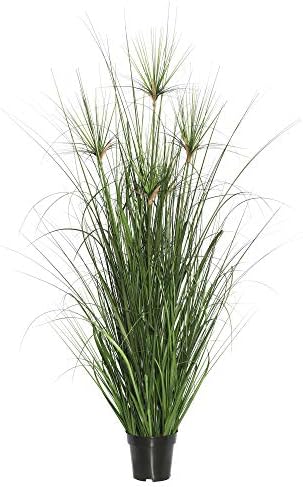 Vickerman 36 Artificial Green Brushed Grass with Black Pot