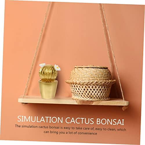 Pink Resin Cactus Ornament - Mini Potted Artificial Decor