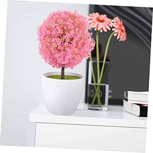 VICASKY 2Pcs Faux Topiary Ball Trees Artificial Potted Plant Decor