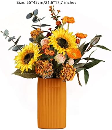 Artificial Sunflower with Ceramic Vase for Home Decor
