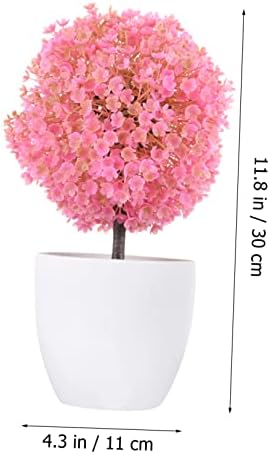 2Pcs Artificial Cherry Blossom Bonsai for Home Office Decor