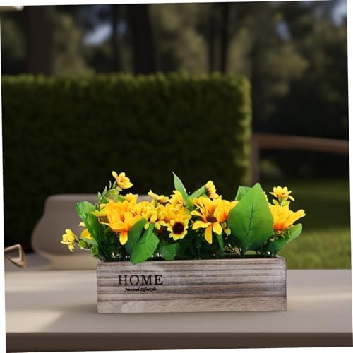 Artificial Sunflower Potted Plant for Shelf Decor