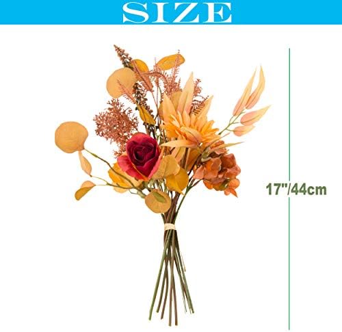 2pcs Boho Style Artificial Flower Bouquets 17 Inch
